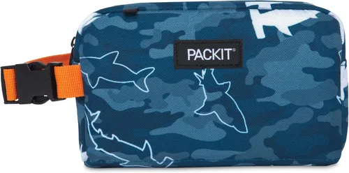 Vista 18 de PackIt Caja de aperitivos congelable, color negro, fabricada con tecnología EcoFreeze, plegable, reutilizable, cierre de cremallera con asa