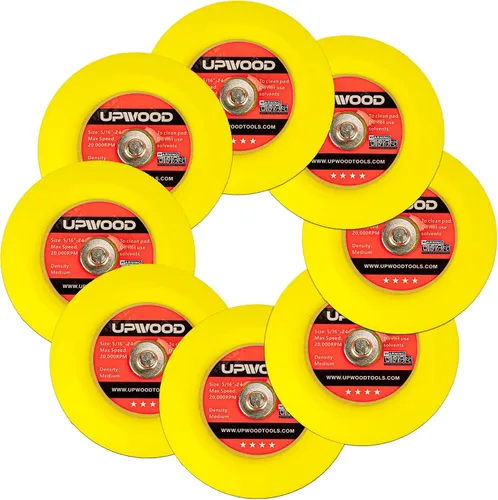 Vista 10 de 8 unids 2 pulgadas M6 hilo gancho y bucle almohadilla de respaldo para mini lijadora de aire pulidora