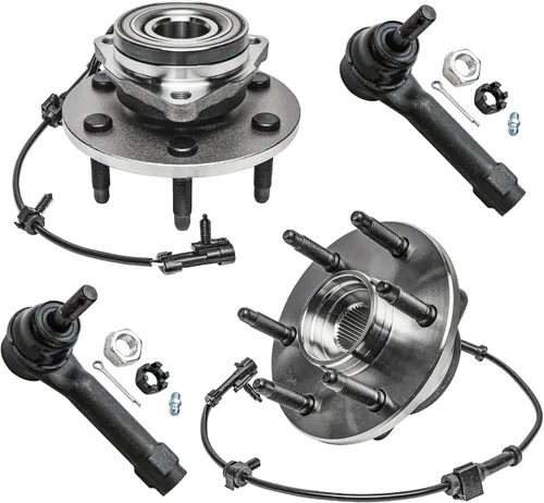 Vista 142 de Detroit Axle - Kit de suspensión delantera 4WD para Nissan Frontier Pathfinder Xterra, 2 cubos de rodamientos de ruedas, 2 brazos de control
