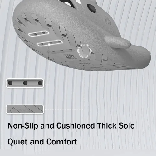Vista 3 de Sandalias de tiburón para niños, lindas pantuflas de nube de tiburón para niños y niñas, sandalias de tiburón de nube antideslizantes novedosas