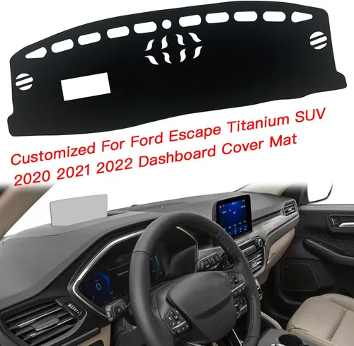 Vista 3 de Cubierta de Alfombrilla para Tablero Personalizada Consola Central Interior Compatible con Ford Escape Titanium SUV 2020 2021 2022 Cubiertas