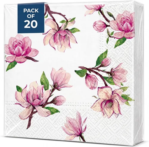 Vista 9 de AM Décor - 20 servilletas de papel suaves de 3 capas de 13 x 13 pulgadas (desplegadas) (mariposas coloridas)