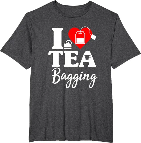 Vista 16 de Camiseta con texto en inglés "I Love Tea Bagging", divertida camiseta para bebedores de té, Negro