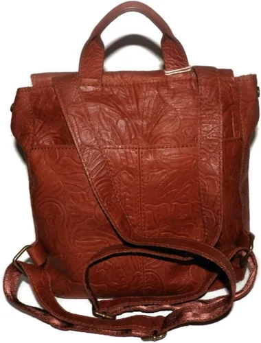 Vista 2 de American Leather Co. - Mochila Liberty - Altamente funcional y muy a la moda, Brandy Tooled, Classic