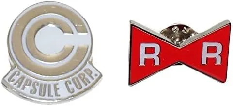 Vista 2 de Great Eastern Entertainment Dragon Ball Z Capsule Corp & Red Ribbon Army Pin Set