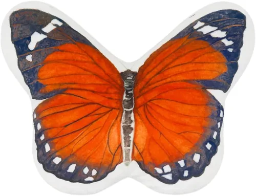 Vista 11 de JWH Almohada decorativa de mariposa 3D, almohada de animales estética, de peluche, funda de almohada con estampado de bonito cojín para cama, sofá