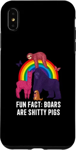 Vista 8 de iPhone 12 mini Boars Are Shitty Pigs Funny Animal Pun Humor Animal Meme Case