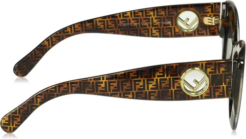 Vista 3 de Fendi - Gafas de sol con diseño de gato estrecho, marrón, talla única