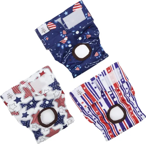 Vista 23 de CuteBone - Pañales para perras, paquete de 3 unidades para perritos, talla XS, D14XS
