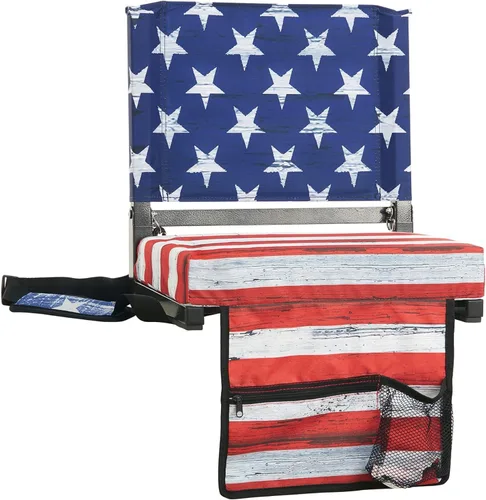 Vista 21 de SPORT BEATS Stadium Seats with Back Support Bleacher Chairs with Back and Cushion Thick Padded Bleacher Seats Includes Shoulder Strap