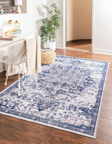 Vista 28 de Unique Loom Renaissance Collection - Alfombra rectangular de 2 x 3 pies 1 pulgada, color azul y verde