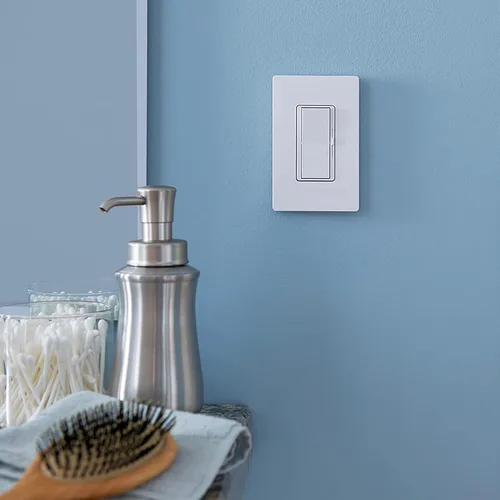Vista 6 de Lutron Claro - Placa de pared de 1 banda (paquete de 6) CW-1-AL-6 almendra