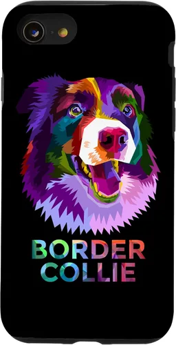 Vista 13 de Funda para iPhone 14 Colorida Mighty Border Collie de raza de perro