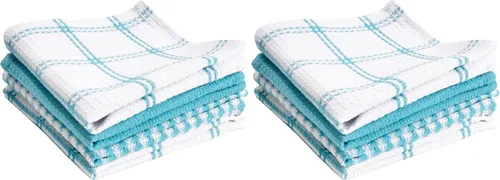 Vista 27 de T-Fal Paños de cocina de gofres de alta calidad: altamente absorbentes, súper suaves de larga duración, 100% algodón, 12 x 13 pulgadas, toalla plana