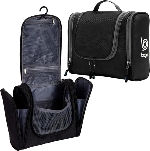 Vista 25 de Bolsa de Aseo de Viaje Bago Bolsa de Aseo Impermeable Colgante Bolsa de Aseo Grande para Baño y Viaje Organizador de Bolsa de Artículos de Tocador