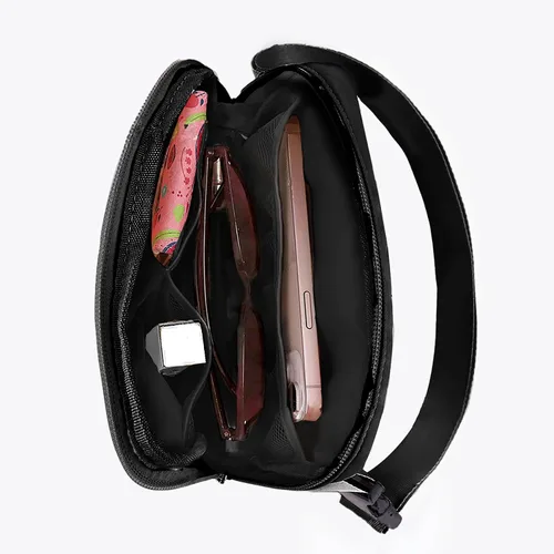Vista 3 de Riñonera de cintura pequeña con parche de letra inicial ajustable para mujeres, hombres, adolescentes, niñas, niños, correr, viajar, gimnasio