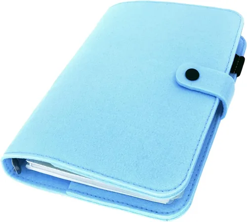 Vista 15 de Carpeta de fieltro A5 con páginas y juego de bolsillos para carpeta, color menta aguamarina