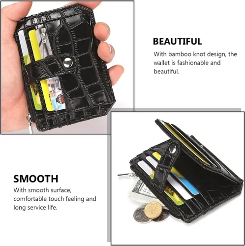 Vista 9 de VALICLUD wallet Credit Cards Holder Purse billeteras de hombres cuero original para hombre Credit Cards Storage Holder Money Storage Pouch pu