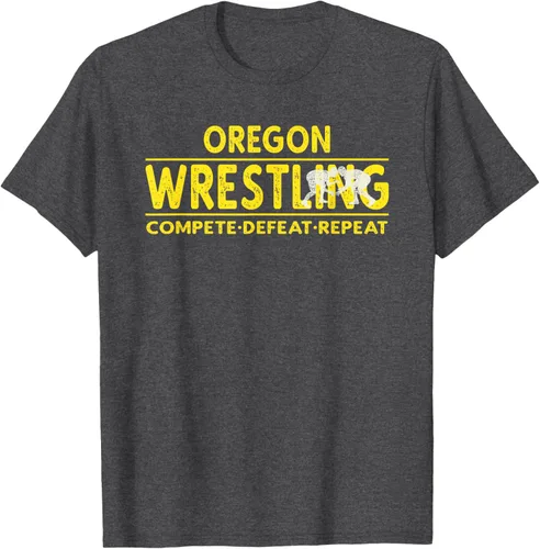 Vista 40 de Oregon Wrestling - Camiseta para competir, derrota, repetir