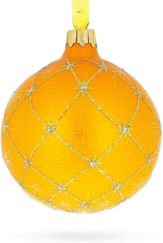 Vista 5 de 1897 Coronation - Adorno navideño de cristal de oro real de 3,25 pulgadas
