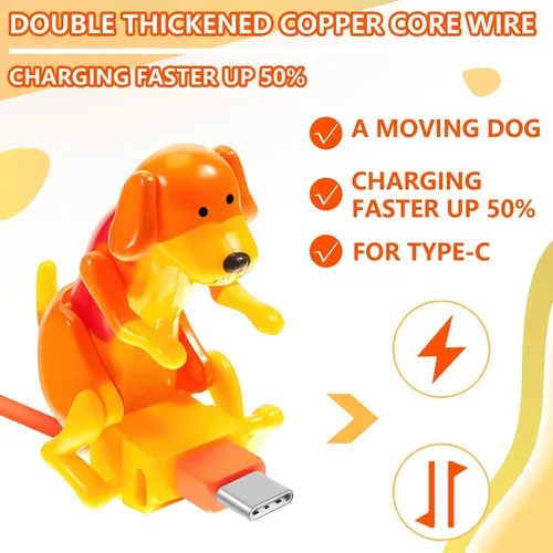 Vista 3 de Frienda - 2 piezas de cable de carga para perros, regalos de temporada de graduación, cable USB para mascotas con transmisión de datos