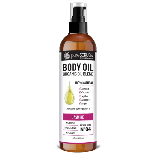 Vista 13 de pureSCRUBS Spray de aceite corporal cítrico ultra hidratante para piel seca, masaje, cutículas y más, súper mezcla orgánica de aceites de jojoba