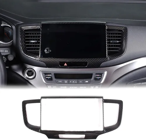 Vista 8 de Marco del Panel de Navegación del Tablero para Honda Pilot 2019-2022/ Ridgeline 2021-2023/ Passport 2019-2023, Material ABS Accesorios de Moldura