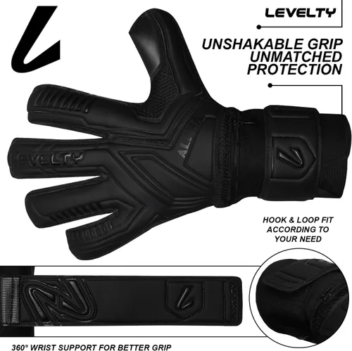 Vista 3 de Guantes de portero para adultos con protección para los dedos, guantes de fútbol transpirables para hombre, guantes de fútbol Giga Palm