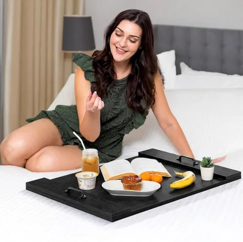 Vista 6 de Cubierta para estufa de tabla de fideos con asas, cubierta superior de estufa eléctrica y de gas de madera rústica, decoración de cocina de granja