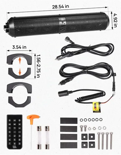 Vista 8 de KEMIMOTO Barra de sonido UTV/ATV de 28 pulgadas compatible con RZR