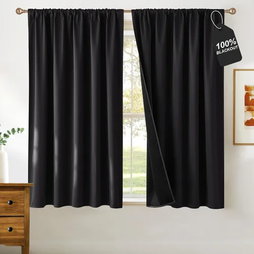 Vista 28 de NICETOWN Biscotti - Cortinas de cocina beige de 36 pulgadas de largo, bolsillo para barra, 100% opacas, casuales y relajantes, tratamientos