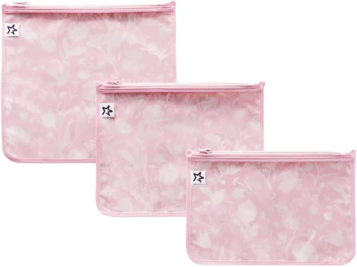 Vista 16 de Tiny Twinkle Bolsas organizadoras de pañales, paquete de 3 bolsas organizadoras de viaje transparentes a prueba de desorden y bolsa de aseo aprobada