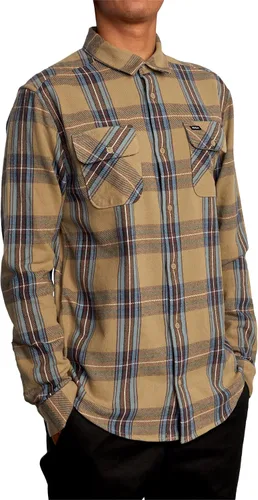 Vista 5 de RVCA Camisa de franela de manga larga con botones para hombre