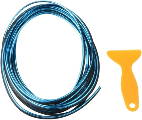 Vista 3 de Tira de moldeo interior de automóvil de 16 pies 3D DIY para decoración exterior de automóvil, decoración de línea, accesorios de salpicadero con Azul