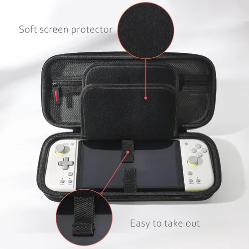 Vista 6 de Hard Shell Travel Case Compatible with HORI Split Pad Compact - Carrying Case for Oversized Grip/Controllers + Nintendo Switch/Oled Console