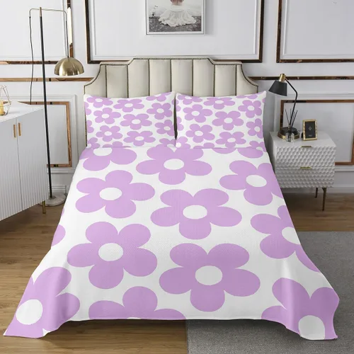 Vista 7 de Erosebridal Juego de edredón floral negro, tamaño individual, lindo juego de colcha de flores para niños y niñas, juego de colcha de acuarela