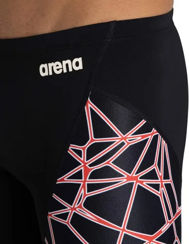 Vista 2 de Arena Men's Team Color Print Jammer Athletic Training Swimsuit Bathing Suit