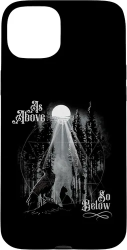 Vista 9 de Funda para iPhone 16 para hombre como arriba tan abajo Wiccan Pagan Tree of Life Crow Cat Case