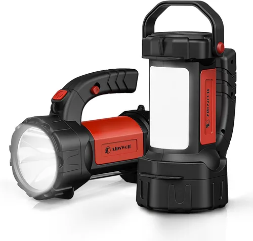 Vista 8 de Linterna de camping recargable, linterna LED con 800 lúmenes, 3600 mAh, correa incluida, luz de camping brillante portátil para emergencia