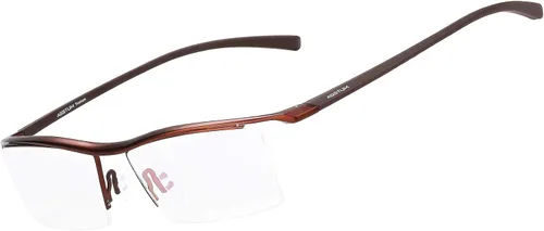 Vista 22 de Agstum Gafas de negocios sin montura de titanio puro, lentes transparentes