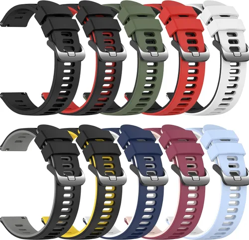 Vista 11 de EZMVZKU Correa de 22mm para Galaxy Watch 3 de 45mm, bandas de reloj de silicona suave para Samsung Gear S3 Frontier/Classic/Garmin Forerunner