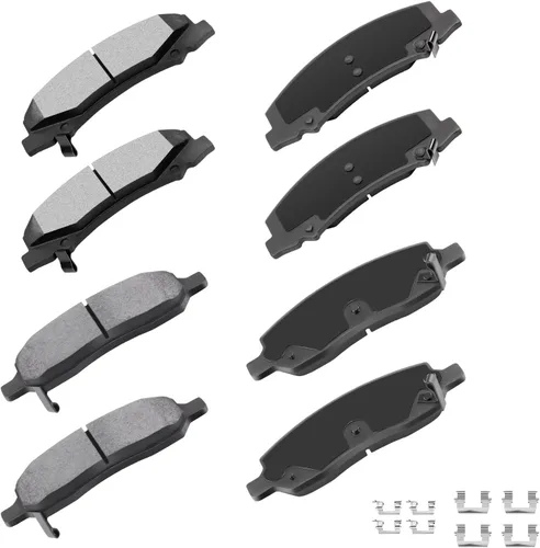 Vista 8 de Cciyu D627 Kit de 4 piezas de pastillas de freno cerámicas traseras 1994-2004 para Ford Mustang