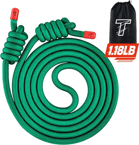 Vista 14 de Flow Rope Exercise Jump Rope For Fitness, Working Out, Flow with 9 Ft Adjustable Double Woven Workout Rope For Men, Women, Beginners' Training