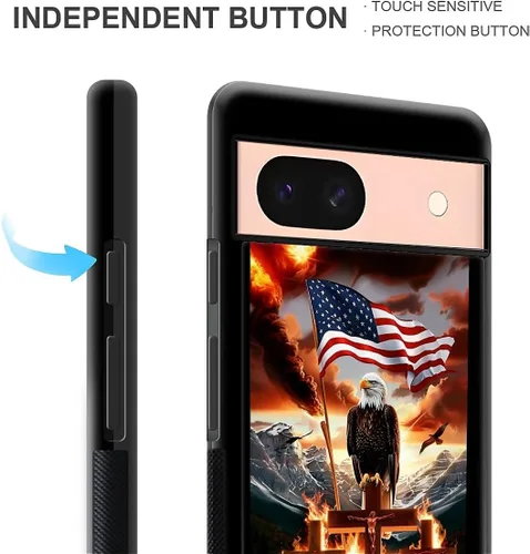 Vista 1877 de Compatible con Google Pixel 4A 5G Mobile Case Creative Acrylic Panel trasero Silicona Protección Grip especialmente diseñado para Google Pixel 4A 5G