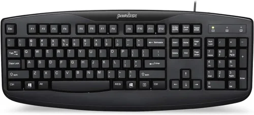 Vista 8 de Perixx PERIBOARD-517 - Teclado USB lavable con cable, certificado con nivel IP 65, negro, diseño en inglés de EE. UU
