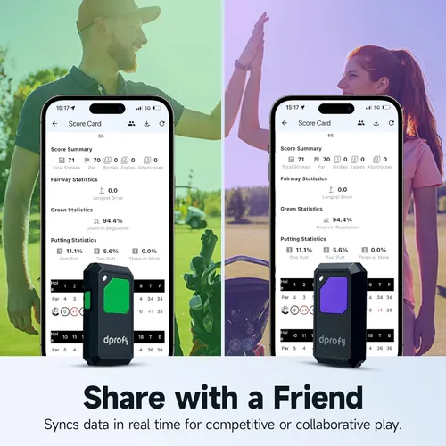 Vista 5 de Dprofy Buscador de rango GPS de golf, salida de voz con lectura de distancia manos libres, funciona con la aplicación Dprofy APP, más de 40,000