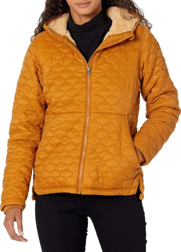 Vista 9 de Amazon Essentials Chaqueta acolchada ligera con cremallera completa resistente al agua y forro polar con capucha para mujer Negro