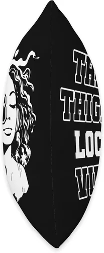 Vista 2 de Locs Afro Dreadlocks Love Natural Beauty Hair Locd Thick Thighs Loc'd Vibes Afro Hair - Almohada africana americana, 16 x 16 pulgadas, multicolor