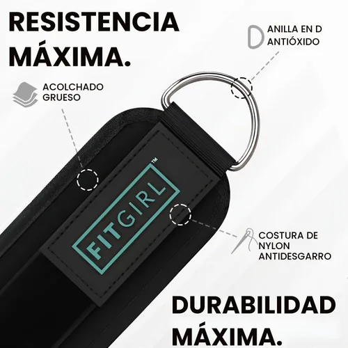 Vista 2 de FITGIRL Correa de tobillo para máquina de cable, acolchado de alta calidad y comodidad para máquinas de ejercicio con cable, accesorio de ejercicio