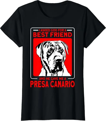 Vista 5 de Canary Dog Accessories Apparel Fan Perro De Presa Canario T-Shirt Negro